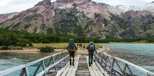 hikers in south america