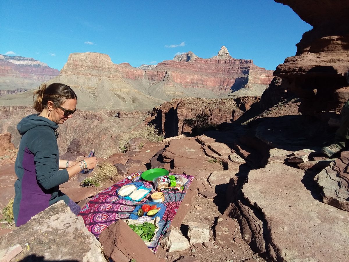 Wildland guide cooking food