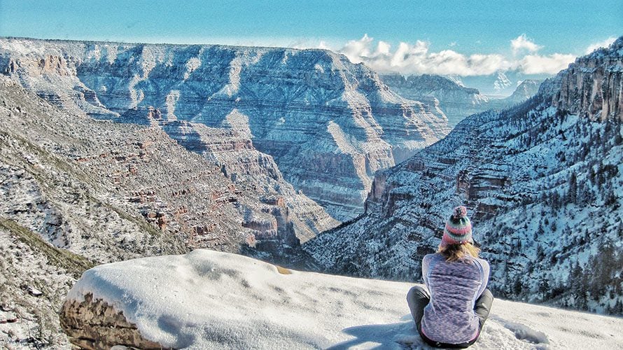 Grand canyon rim 2024 to rim winter