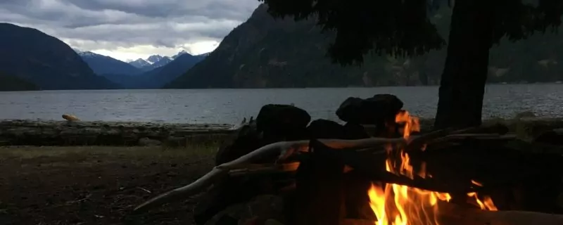 North cascades camp fire