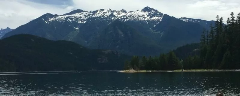 North Cascades lake and mountain