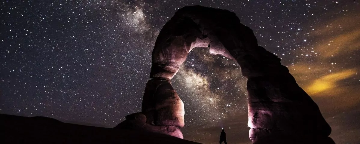Arches with starry sky