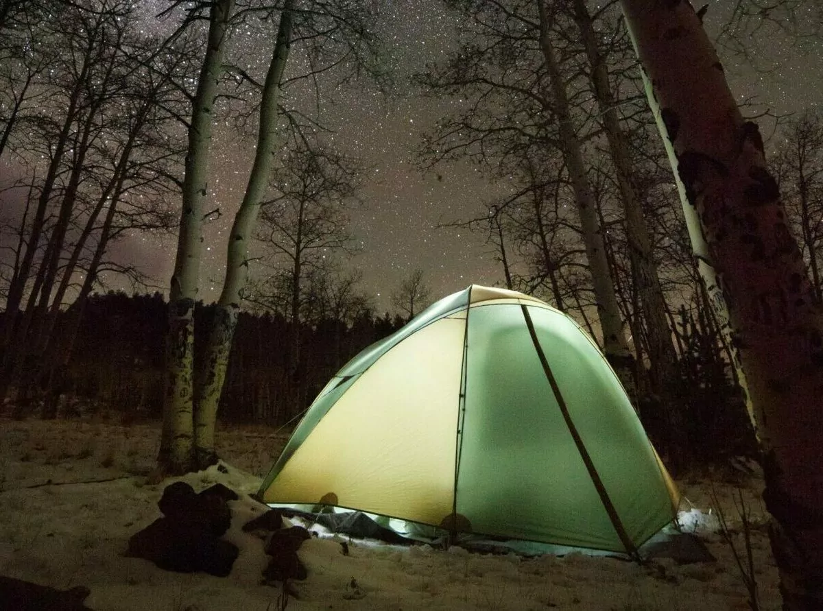 Tent camping on sale in the snow