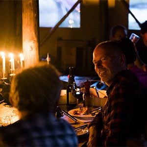 Candle-lit dinner in Norway