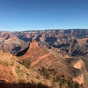 A view across the expansive Grand Canyon