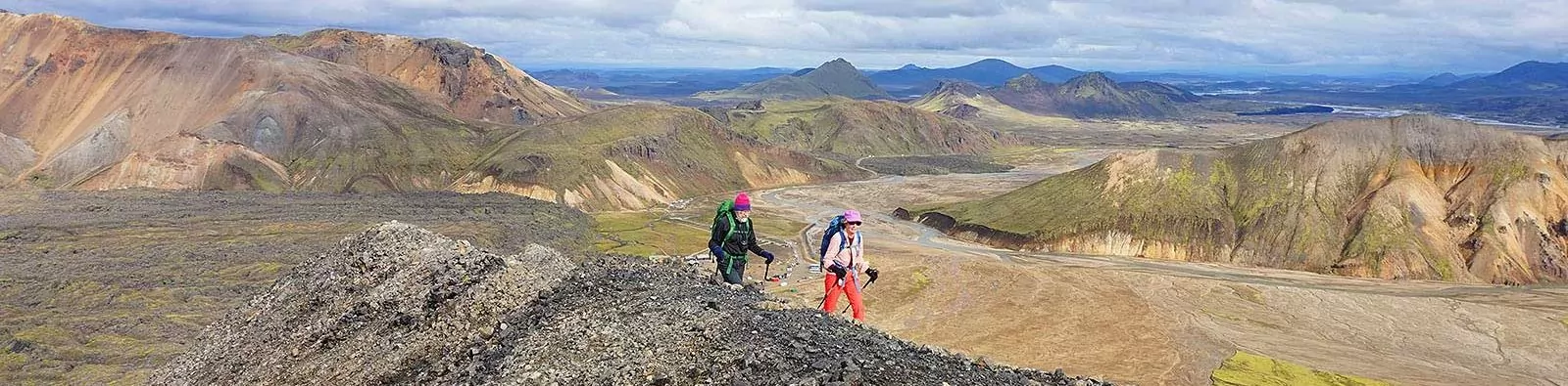 Guests on a guided Iceland trek
