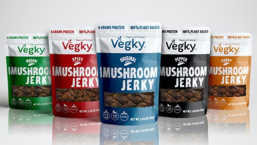 Vegky mushroom jerky is a perfect item for vegetarians on this outdoor gear gift guide. 