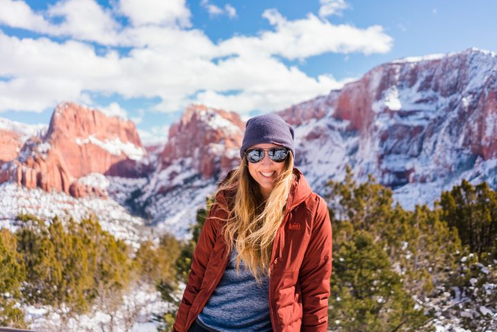 Timberline Trail in Zion National Park is a perfect winter hike without snowshoes. 