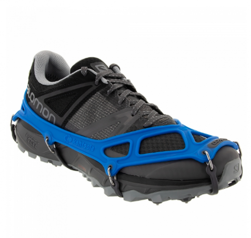 Exospikes on a hiking shoe Kahtoola trail running