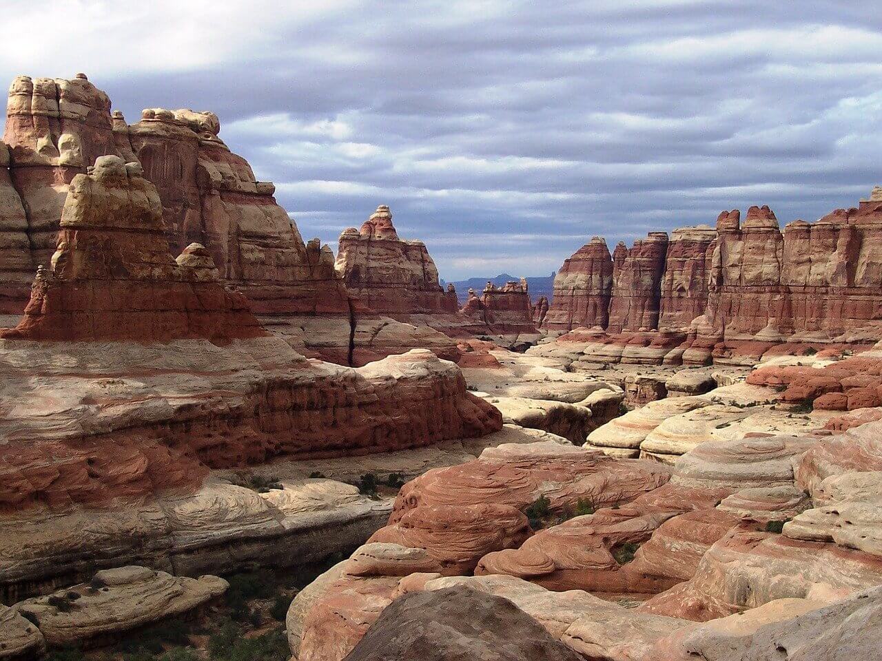 The needles district of Canyonlands National Park, a USA hiking destination. 
