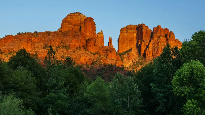 Sunset on Cathedral Rock in Sedona, Arizona