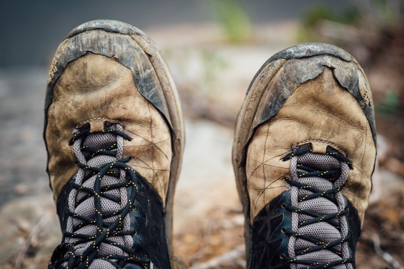 broken in hiking boots