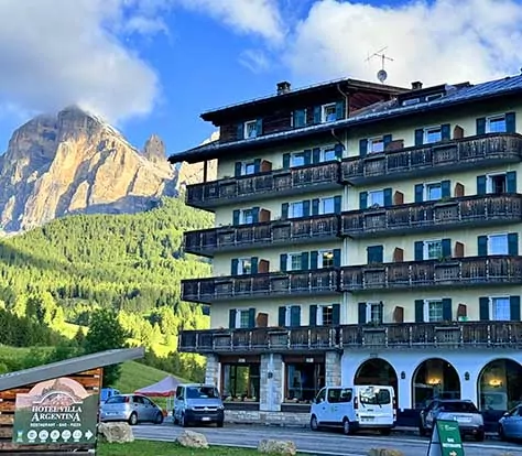 Hotel Villa Argentina in the town of Pocol in the Italian Dolomites