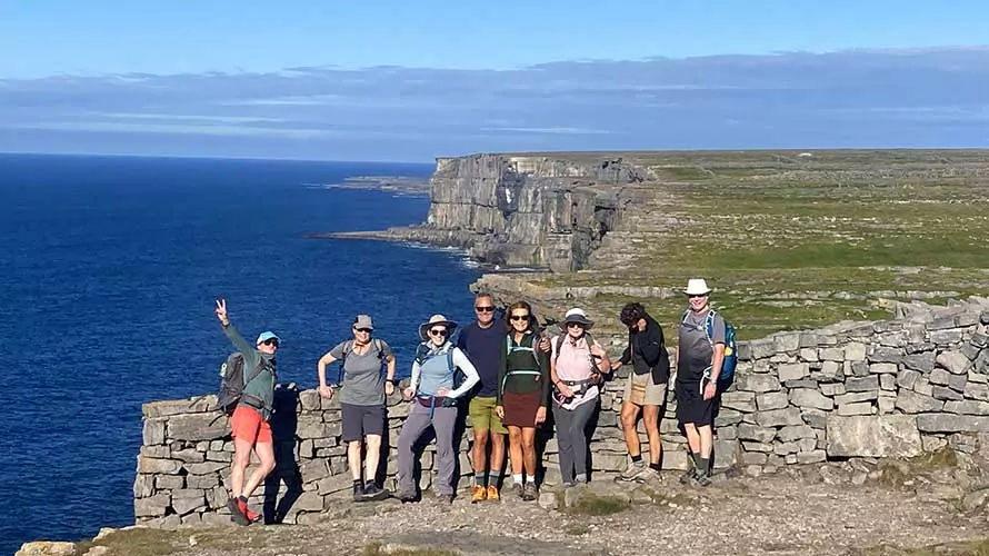 Wildland Trekking group of hikers in Ireland