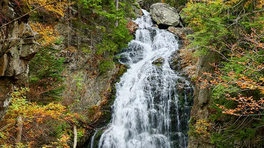 Waterfall in the White Mountains of New Hampshire