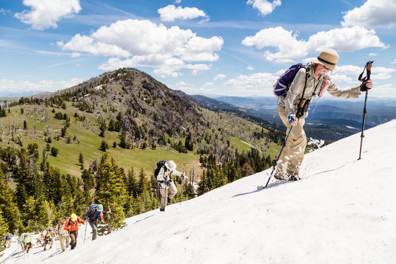 snowfield hiking