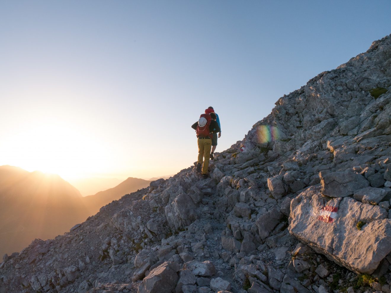 boulder field on a technical hike