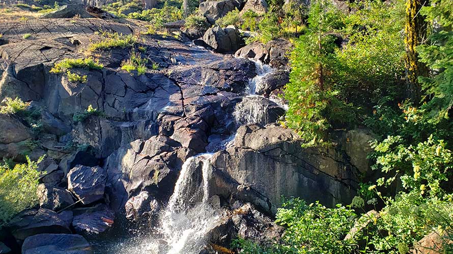 Waterfall in the Trinity Alps, California