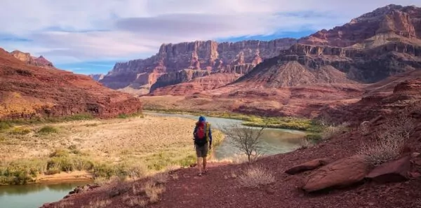 Backpacking along the Colorado River in Grand Canyon