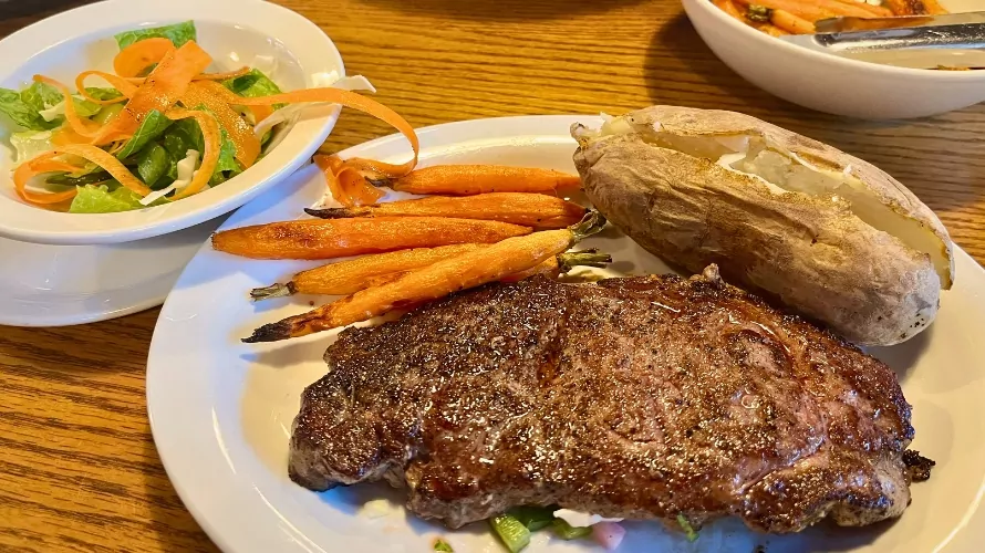 Phantom Ranch steak dinner