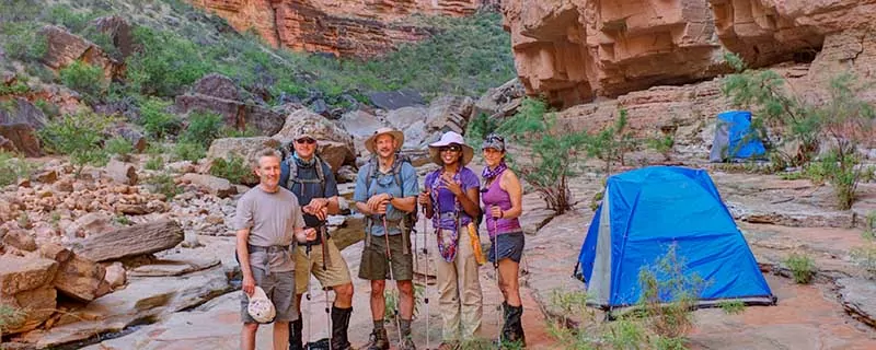 Wildland Trekking group in Kanab Creek in Grand Canyon