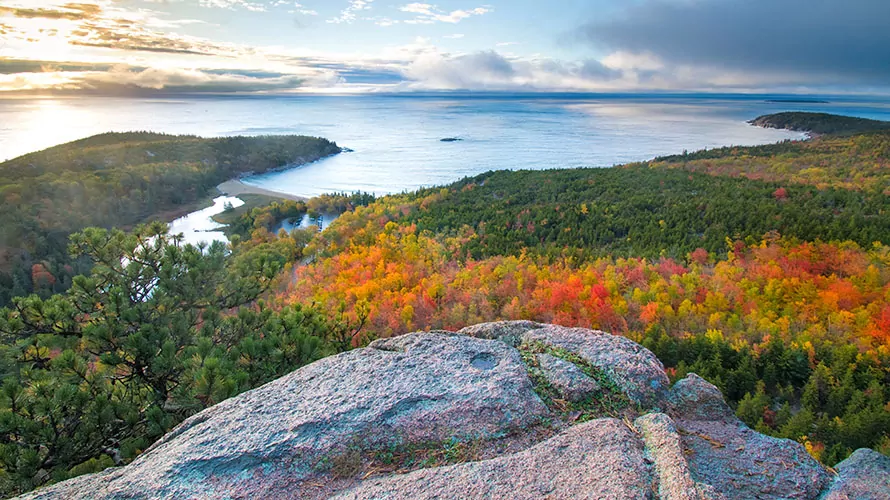 Acadia National Park - Fall Sunrise from Cadillac Mountain