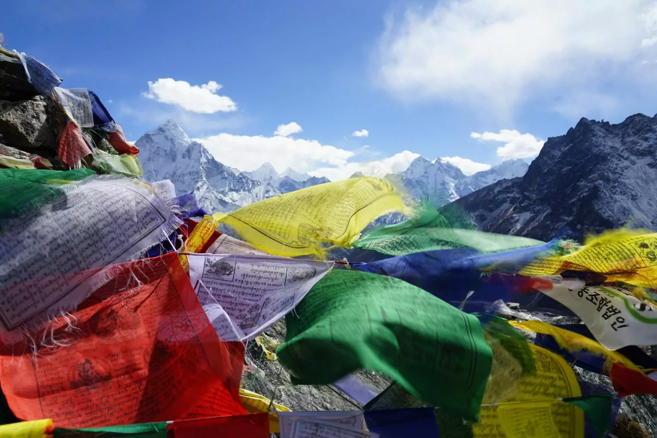 Prayer flags in the Himalayas