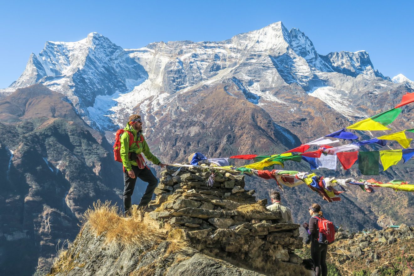 Namche Bazaar Viewpoint in Nepal on the way to Everest Base Camp