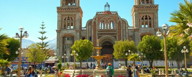 Huaraz city plaza