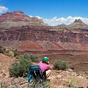 grand canyon in September hiking backpacking tour trip hiker overlook gorge