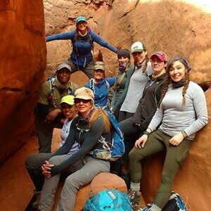 Zion in June backpacking trip slot canyon hikers