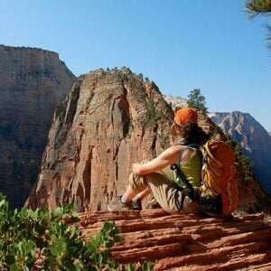 Zion in February hiker things to see overlook guided trail