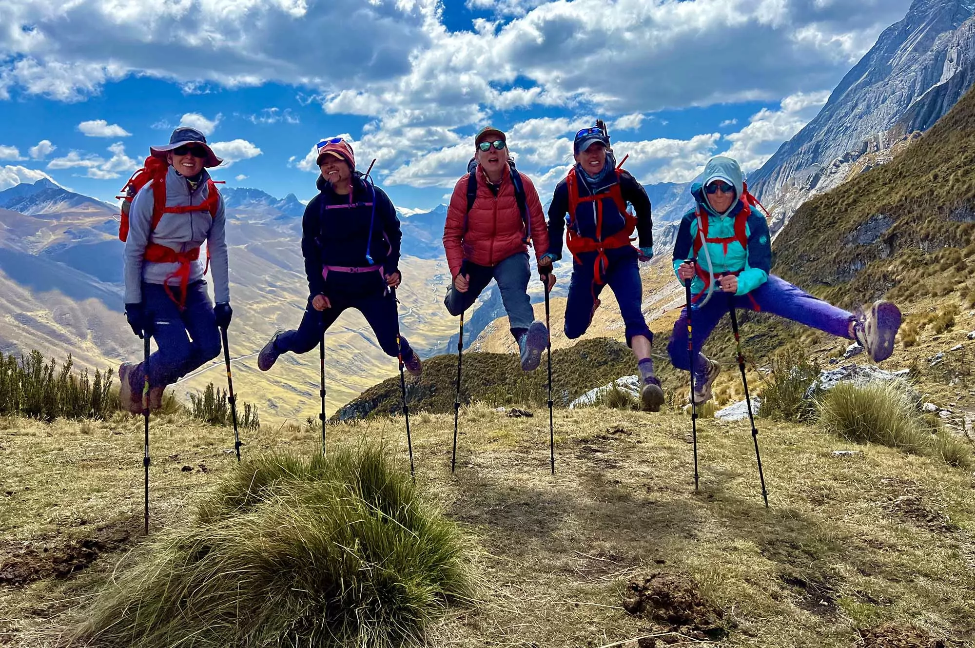 5 Wildland Trekking guests on a Peru hiking vacation