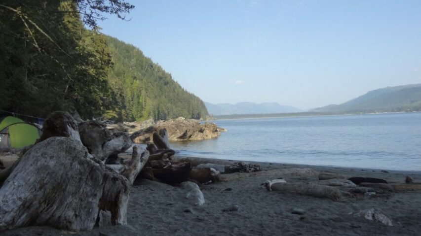 Camp along the Vancouver Island Coast
