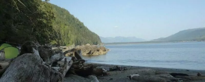 Camp along the Vancouver Island Coast