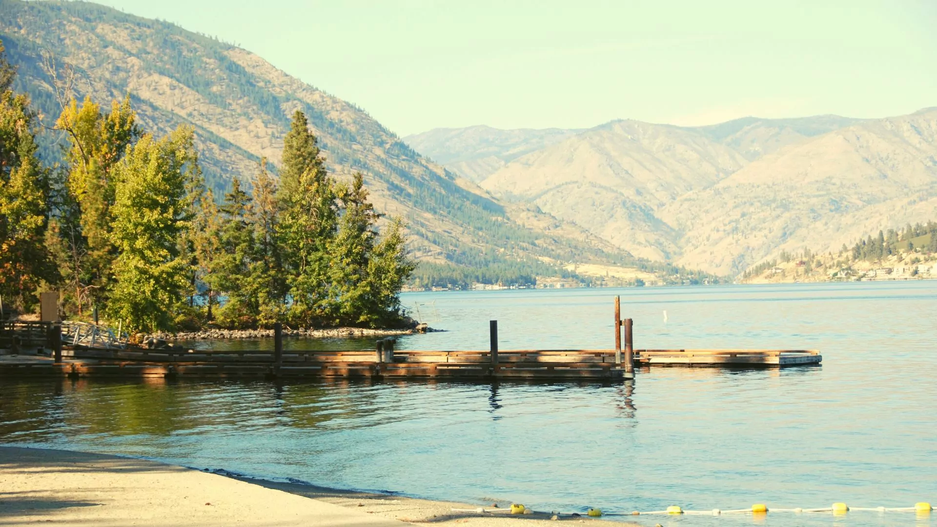 Dock on Lake Chelan North Cascades