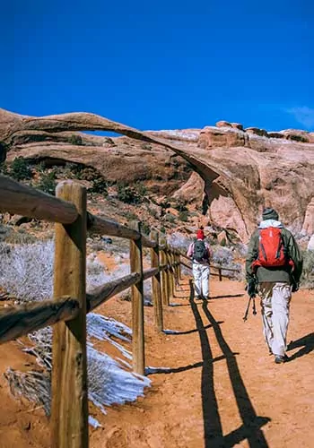 Landscape Arch Trail in Arches National Park, Utah
