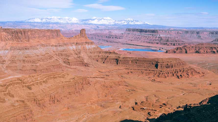 View of La Sal Mountains from Canyonlands, Utah