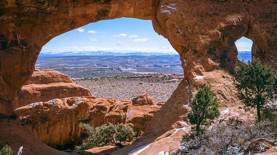 Double Arch in Arches National Park on the Devils Garden Trail, Utah