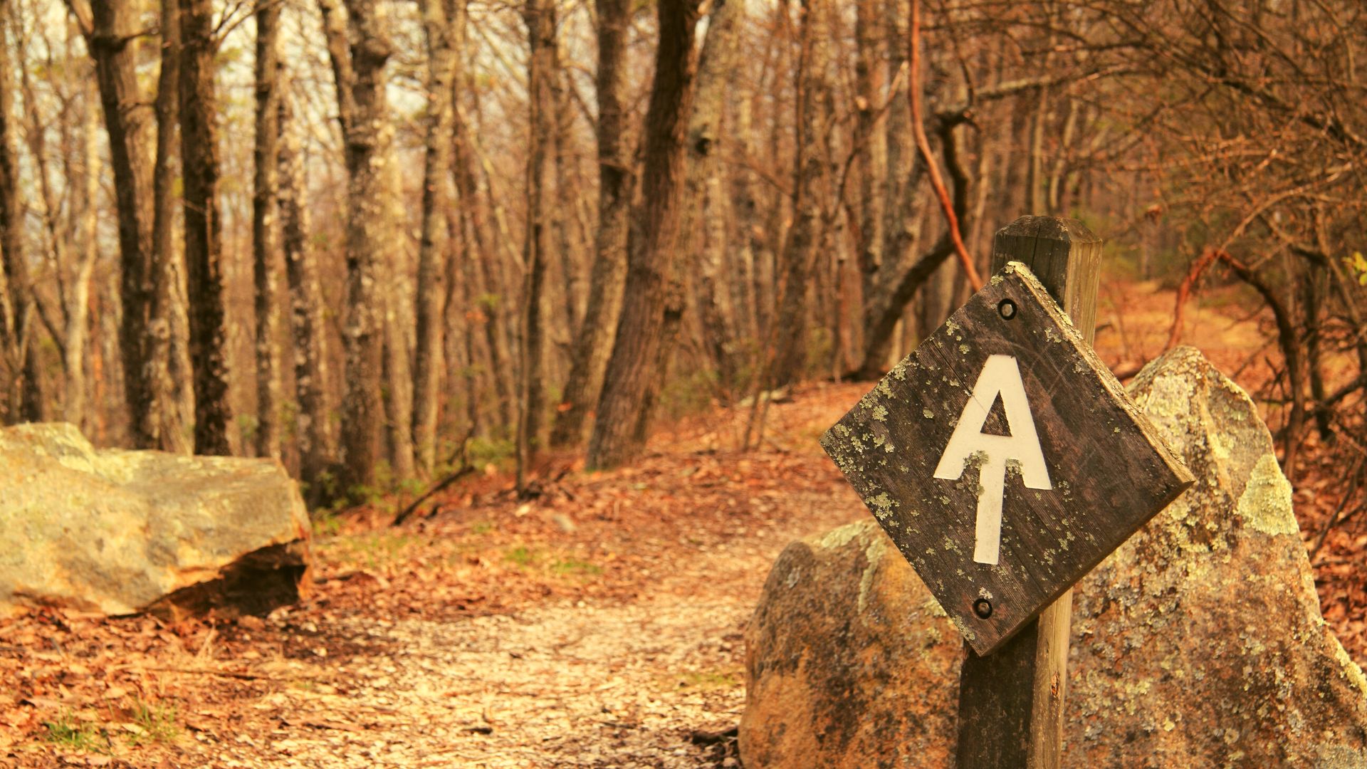 Appalachian Trail sign Shenandoah National Park