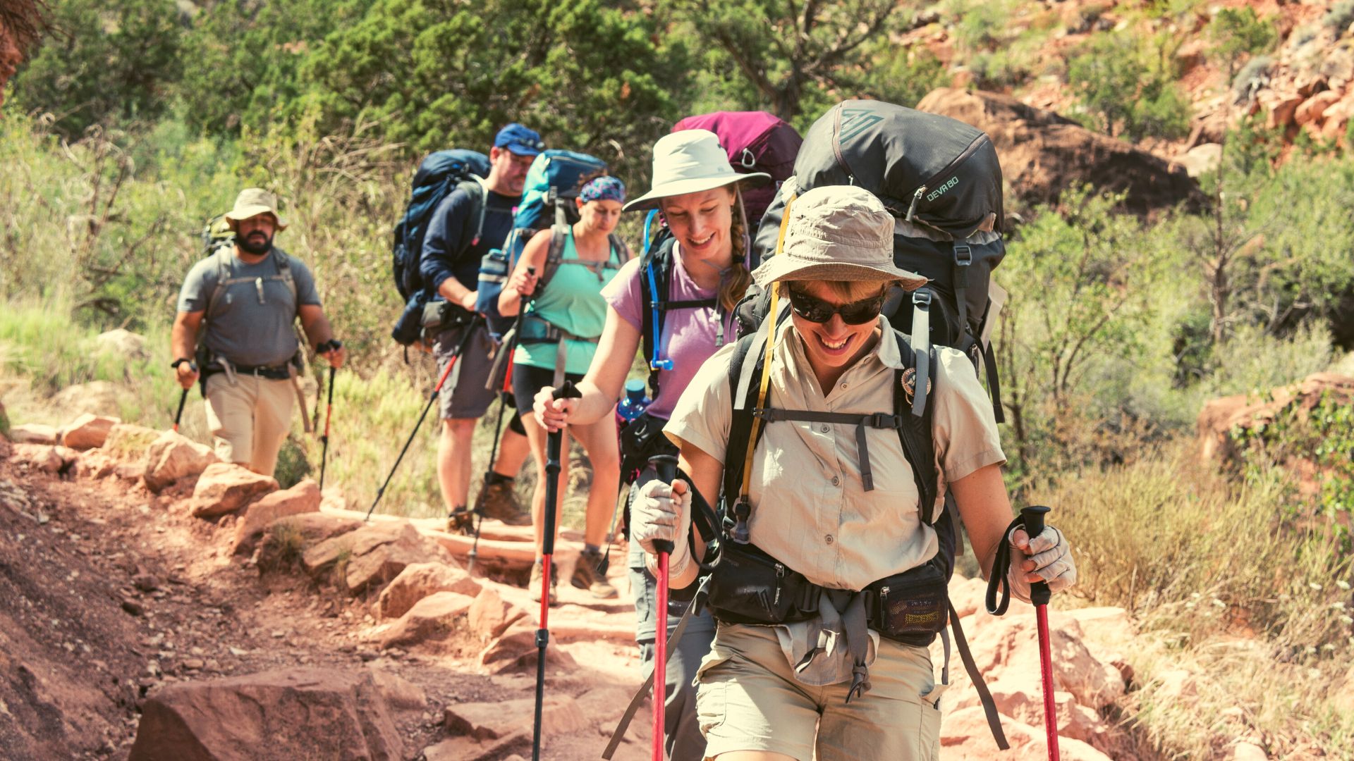 Guided group grand canyon backpack