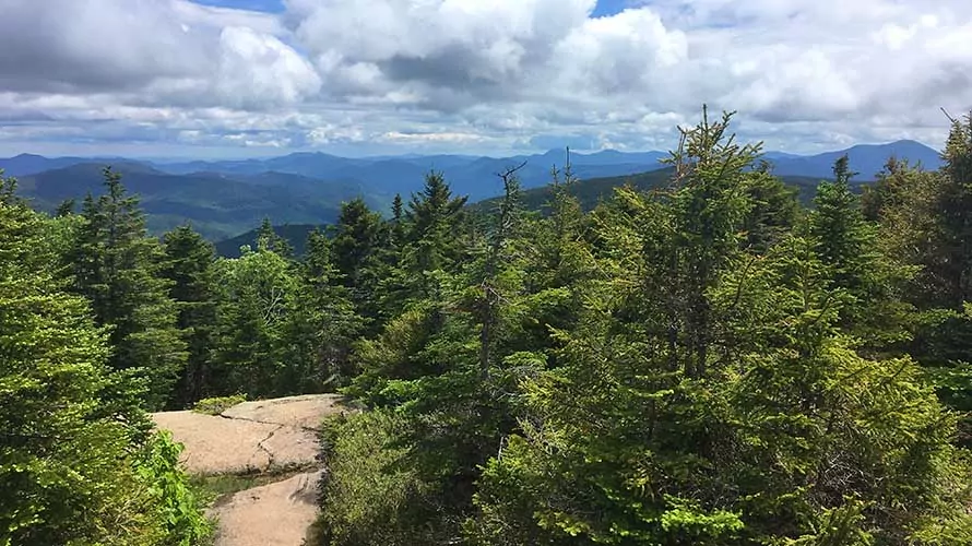 View from ridge high in the White Mountains, New Hampshire