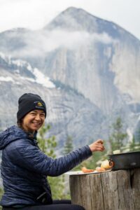 Cooking near Half Dome on a Yosemite backpacking trip