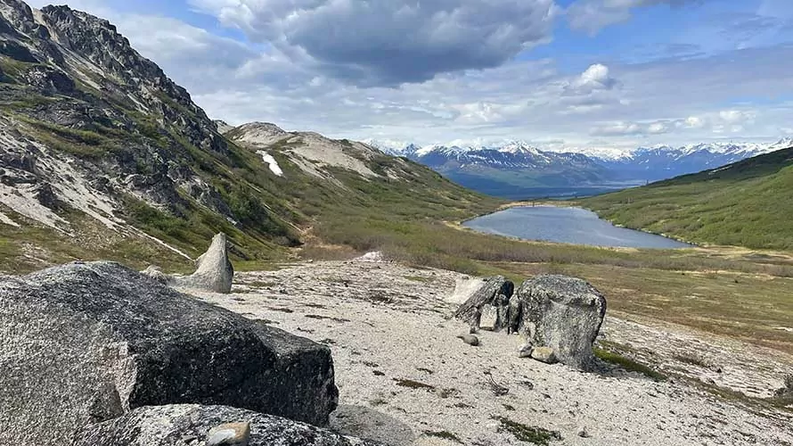 Gorgeous lake and Denali Peak from K'esugi Ridge, Alaska