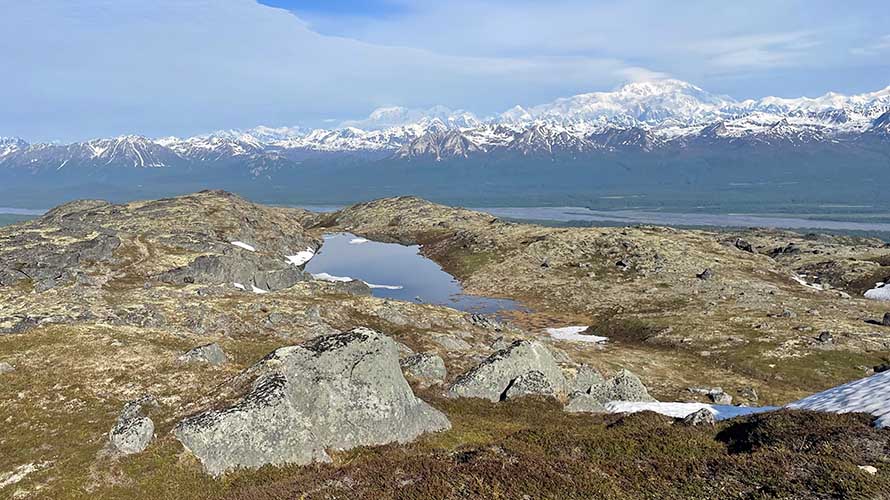 Panoramic views from K'esugi Ridge in Denali State Park, Alaska