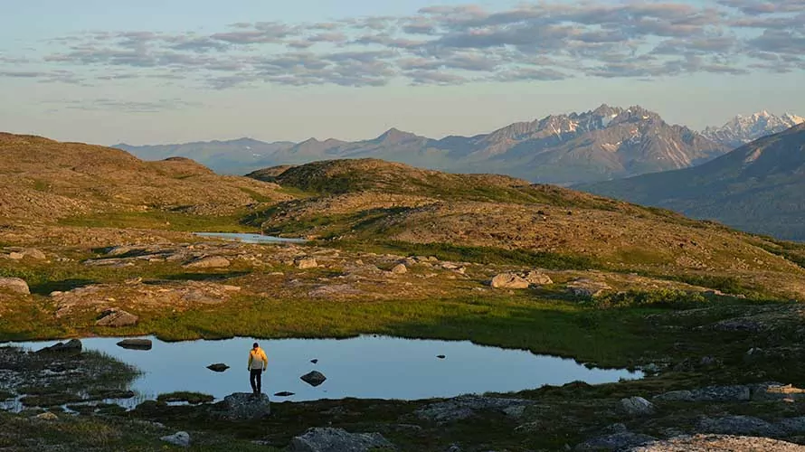 Pond at sunset on Kesugi Ridge, Alaska