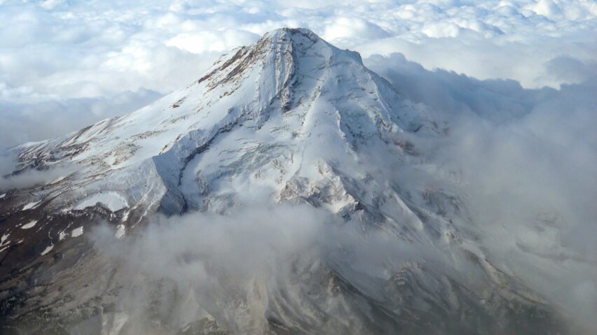 Mount hood aerial view