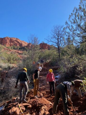 Volunteer trail work Sedona