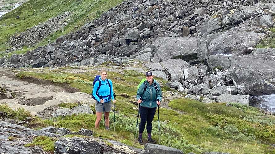 Two Wildland Trekking guests hiking in Ireland