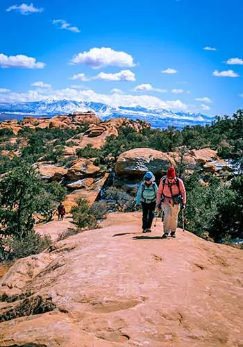 Hikers in Arches National Park, Utah
